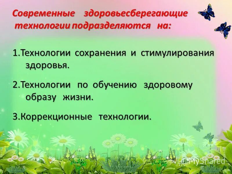 современные технологии сохранения здоровье