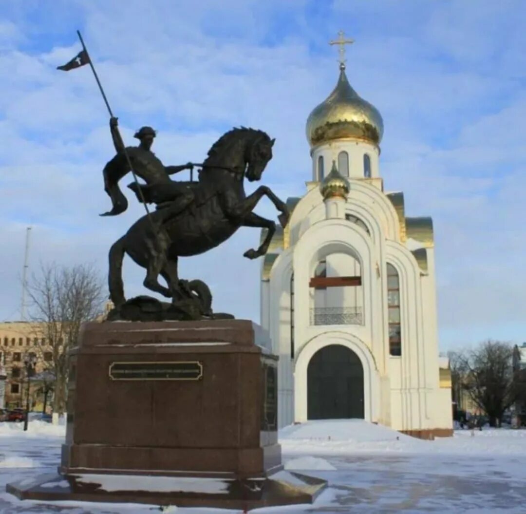 Памятник Георгию Победоносцу в Иваново. Памятник на площади Победы Иваново. Архитектурная композиция на площади Победы Иваново. Памятники культуры ивановской области