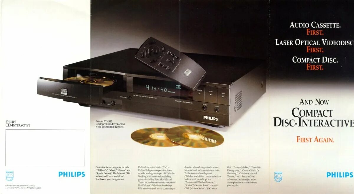Philips CD 910. Philips CD-I 910. Philips CDI-910. Philips CD-I 1991.