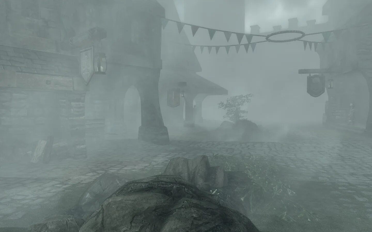Игра где туман. Skyrim туман мод. Скайрим объемный туман. Туман из Скайрима. Объемный туман.