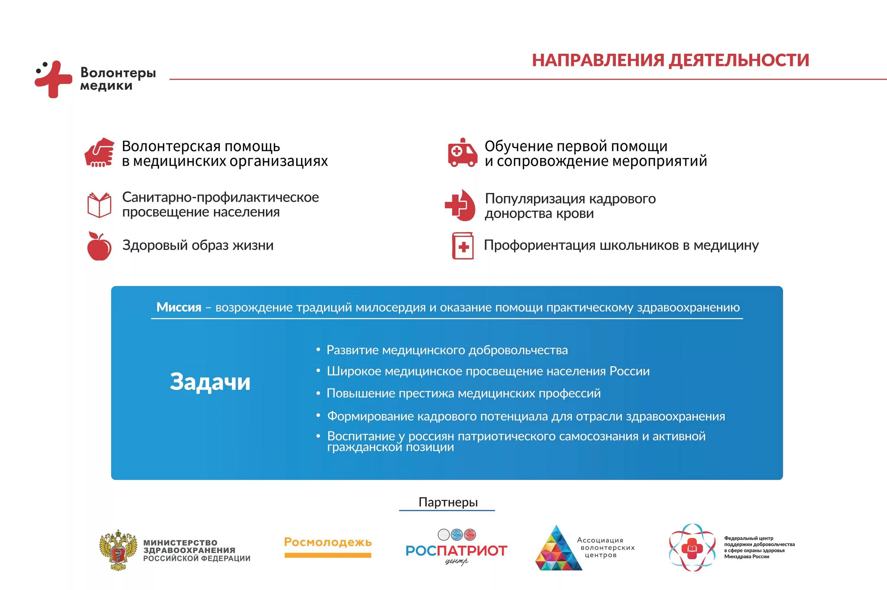 Здравоохранение направления работы