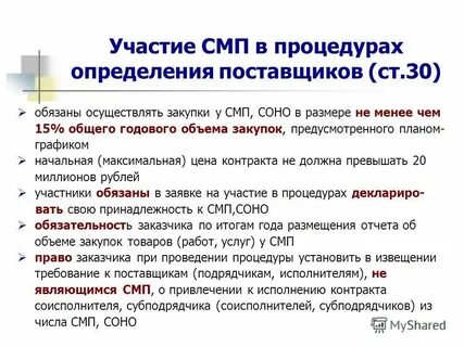 Малые закупки 44 фз 2024