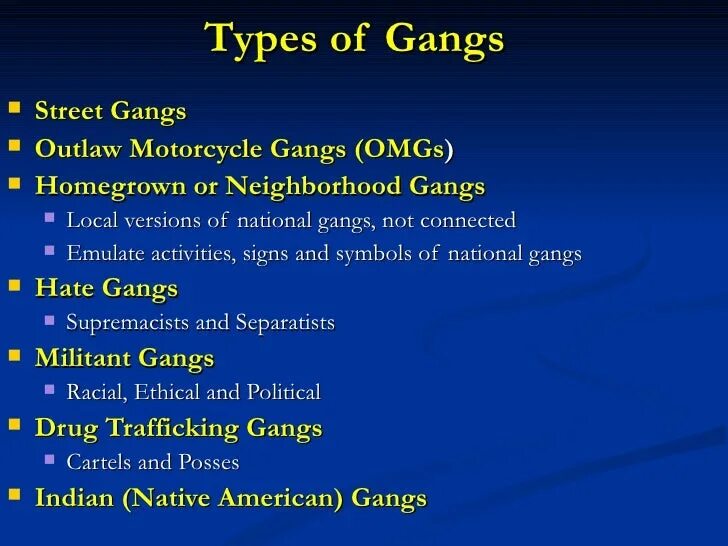 Gangs type