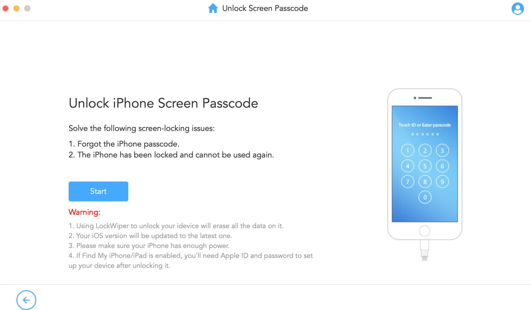 Screen unlock ios