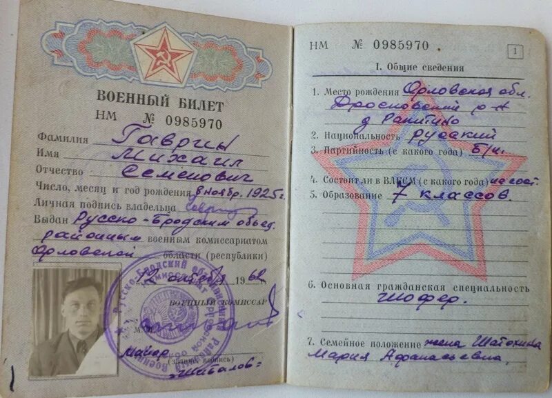 изменения в военном билете. военный билет. звание в военном билете. семейное положение в военном билете. воинское звание в билете.