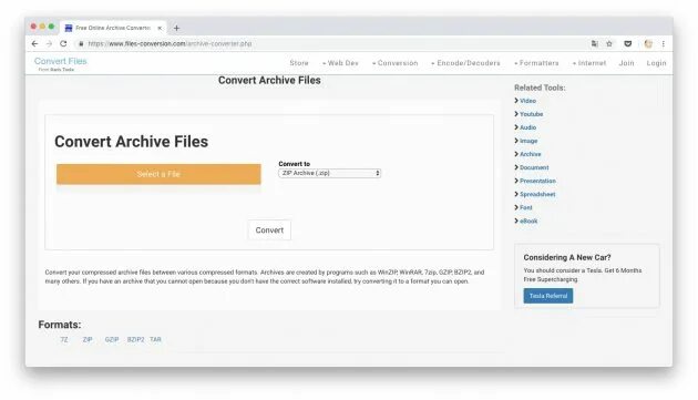 Files conversion