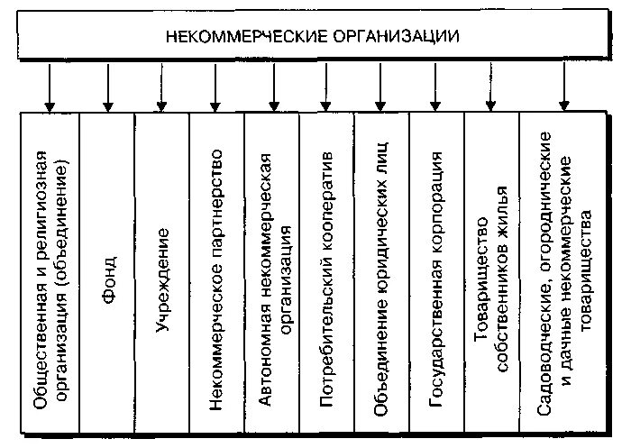 Варианты некоммерческих организаций