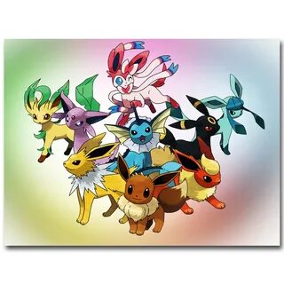 Eevee Pokemon XY Art Silk Poster Print 13x18 20x27inch Pocket Monster Anime...