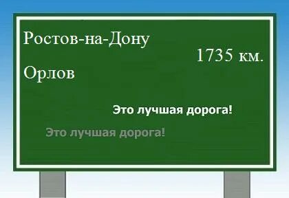 Дону орел расстояние