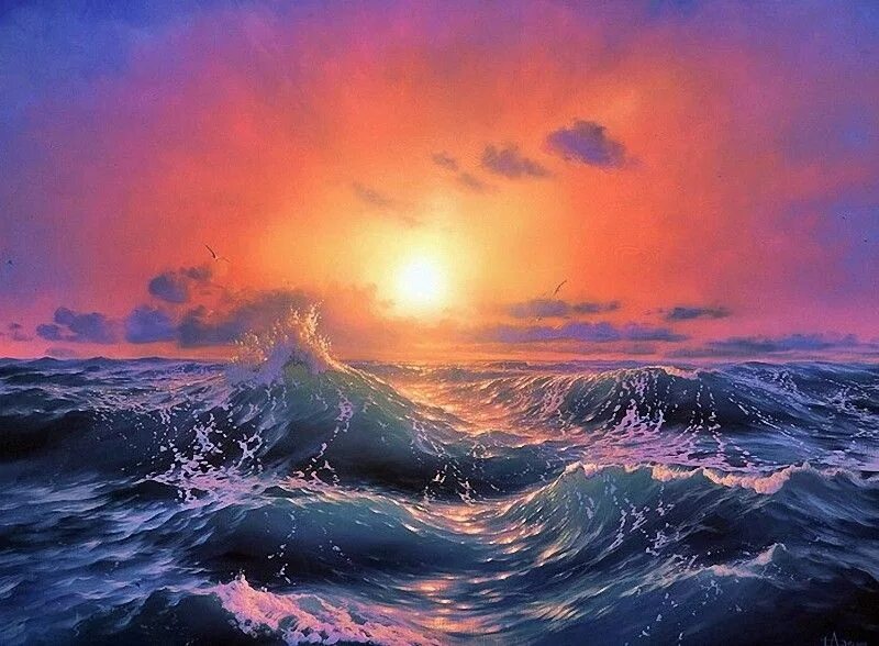 Картины моря и океана. Художник лорен адамс. морские пейзажи художника лорена адамса. лорен адамс картины. манящая стихия океана лорен адамс.