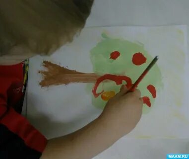 Нетрадиционная техника рисования яблоками