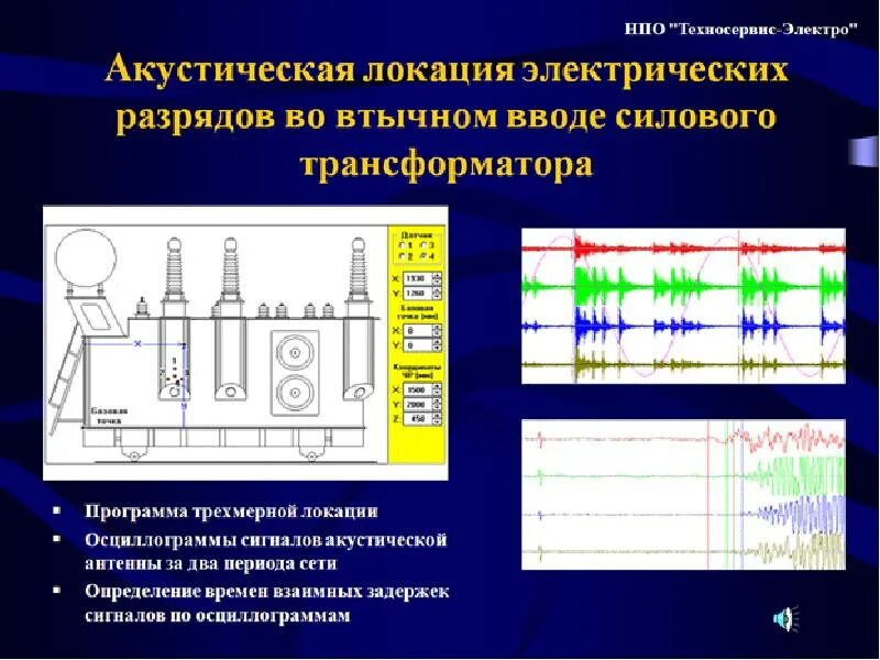 Диагностика силовых трансформаторов. Акустический метод диагностики трансформатора. Система мониторинга трансформаторов. Диагностика трансформаторов