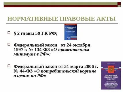Законопроект о прожиточном