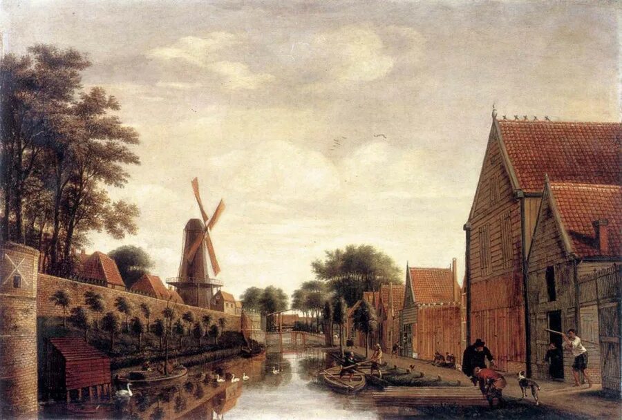 Нидерланды в xvi xvii. Якоб Ван Рейсдал, «вид деревни Эгмонт». Дельфт Голландия Вермеер живопись.