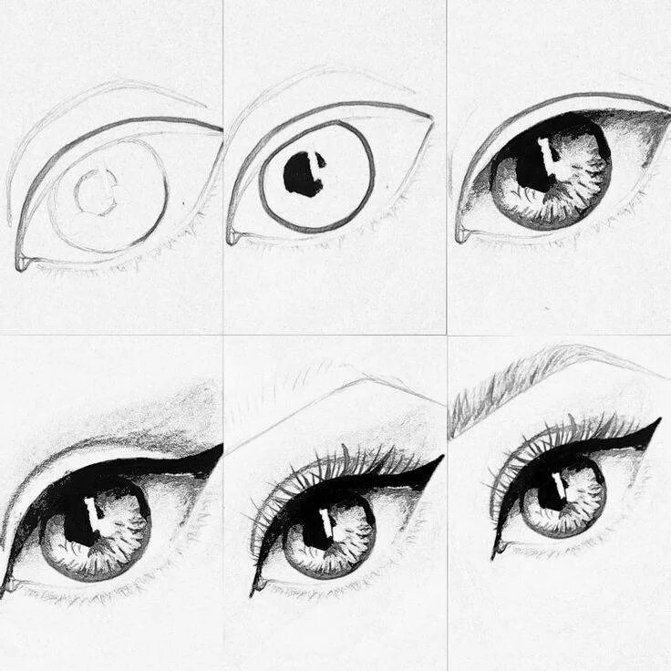 Как красиво нарисовать глаз для начинающих. Глаза карандашом для начинающих. Пошаговое рисование глаз. Рисунки глаз карандашом для начинающих. Поэтапный рисунок глаза карандашом.