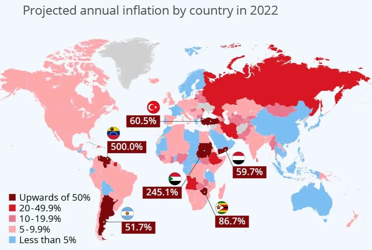 Карта инфляции в мире 2022. Уровень инфляции в мире. Инфляция в мире 2022 по странам. В каких странах высокая инфляция