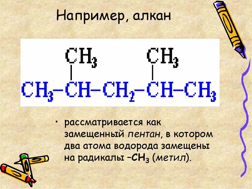 Алкана 13. Алканы. Углеродные Цепочки алканы. Номенклатура алканов. Радикалы пентана.