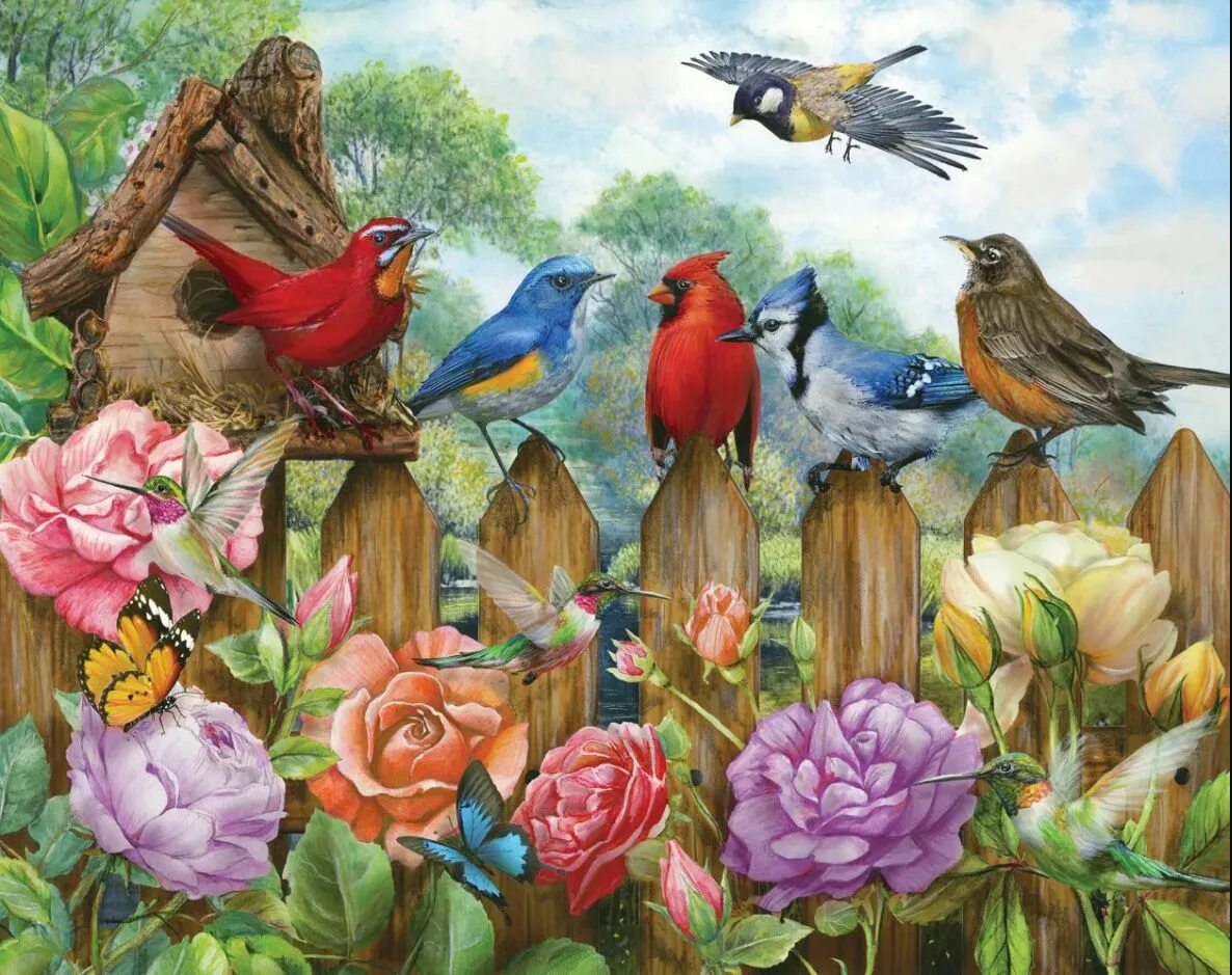 Пазл цветы и птицы. Пазлы Весенняя птица. Пазлы красивые птицы с цветами. Алмазная мозаика на подрамнике птицы.