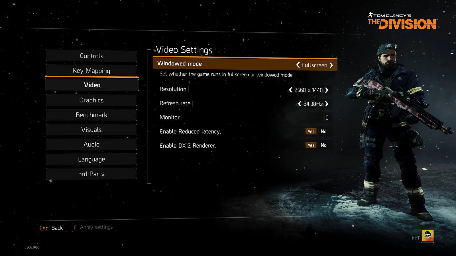 Full on mode. Windowed mode игры. игры с dx12. setting для игры. division 2 сеты.