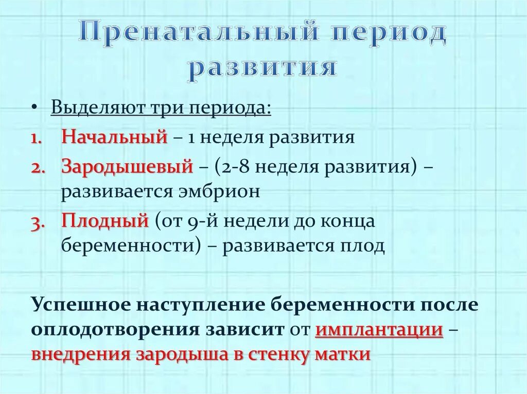 Перинатальный и постнатальный периоды. Этапы пренатального развития. Пренатальный период развития это. Пренатальный период периодизация.