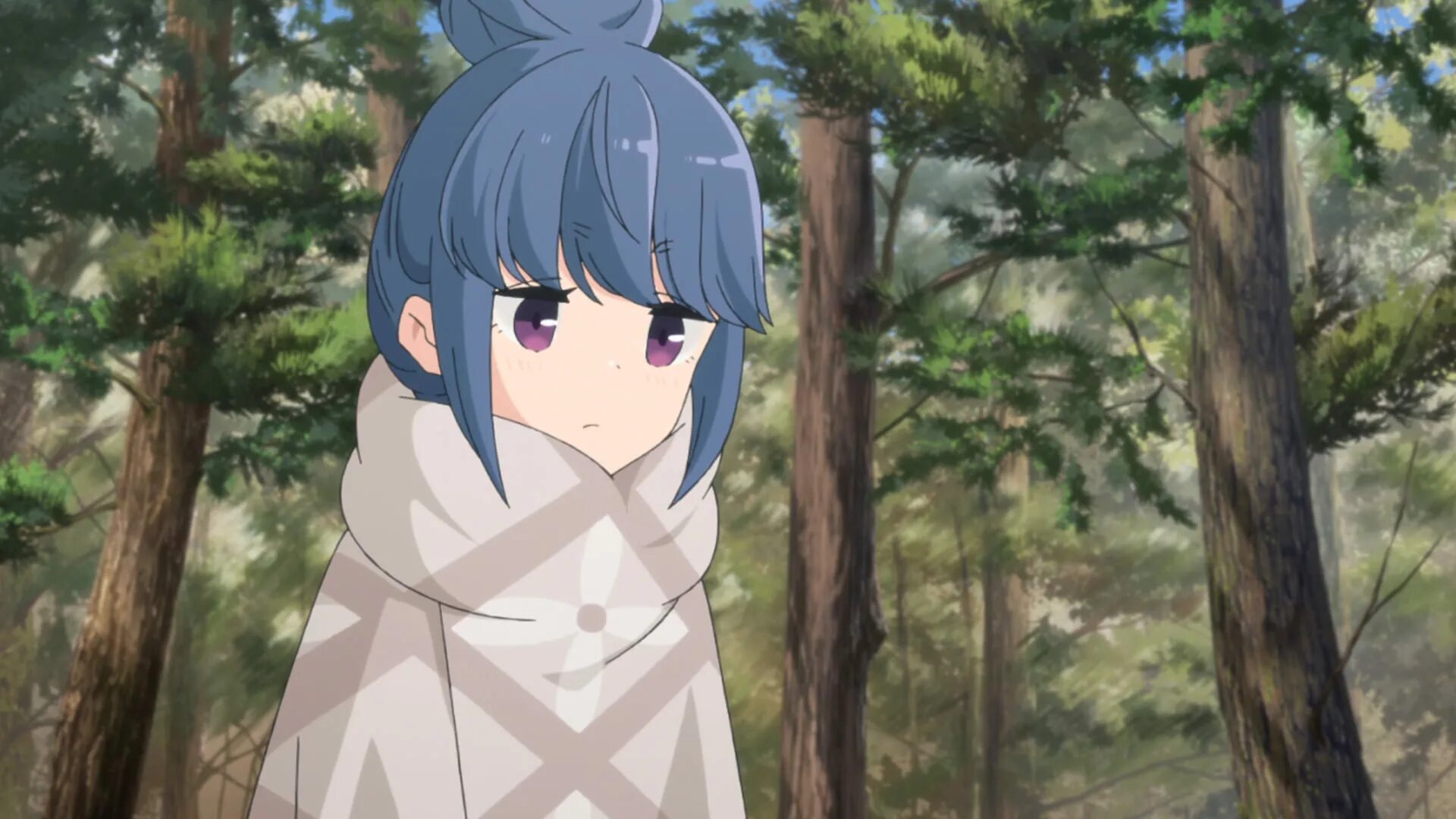 Yuru Camp. Рин Шима Yurucamp. Шима Рин Скриншоты. Рин лагерь на свежем воздухе.