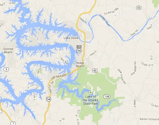 Lake of the Ozarks MO with Mile Markers Map Art Print Etsy Map art print, Ozarks