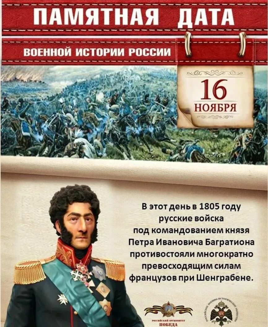 16 Ноября памятная Дата военной истории России 1805. Памятные даты военной истории России ноябрь. 16 Ноября памятная Дата военной истории России. Знаменательные исторические даты.