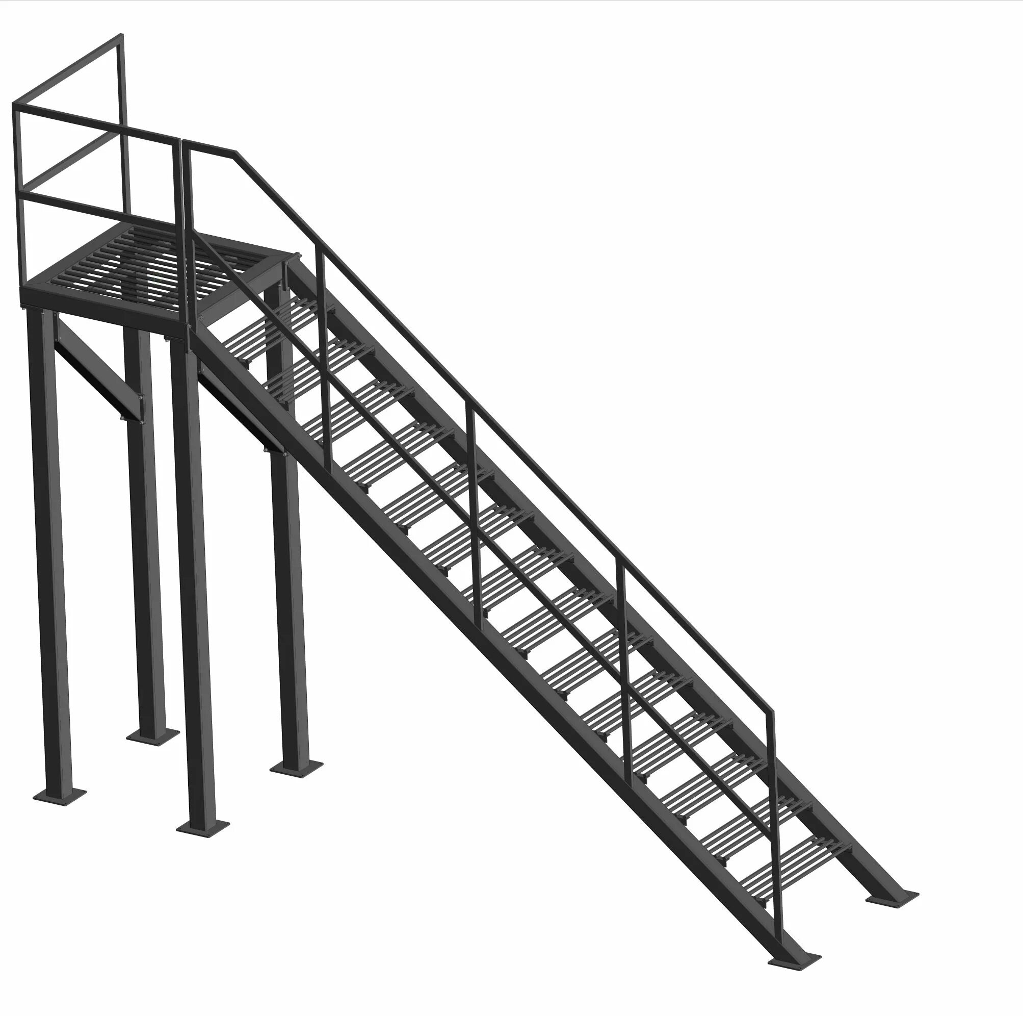 Лестница металлическая, высота 1100мм. Компас 3d лестницы металлические. Лестница с площадкой (лестница для обслуживания АПГ/Эл.обжига) ал725.00. 3d модели лестниц металлических.