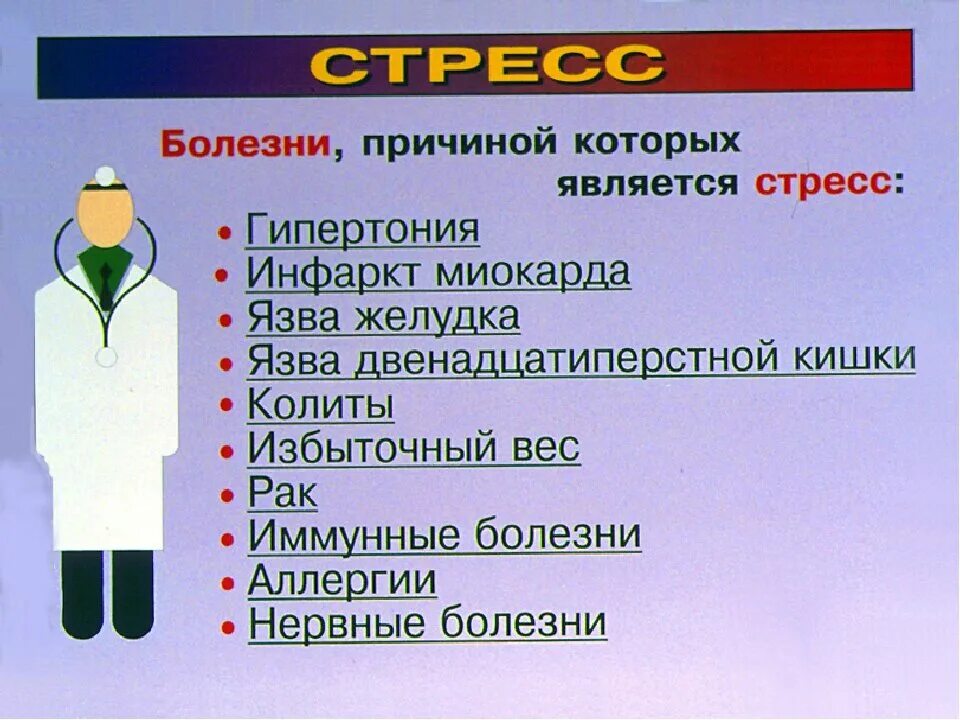 К чему может. Болезни от стресса. Заболевания вызванные стрессом. Причина болезней стресс. Влияние стресса на организм.