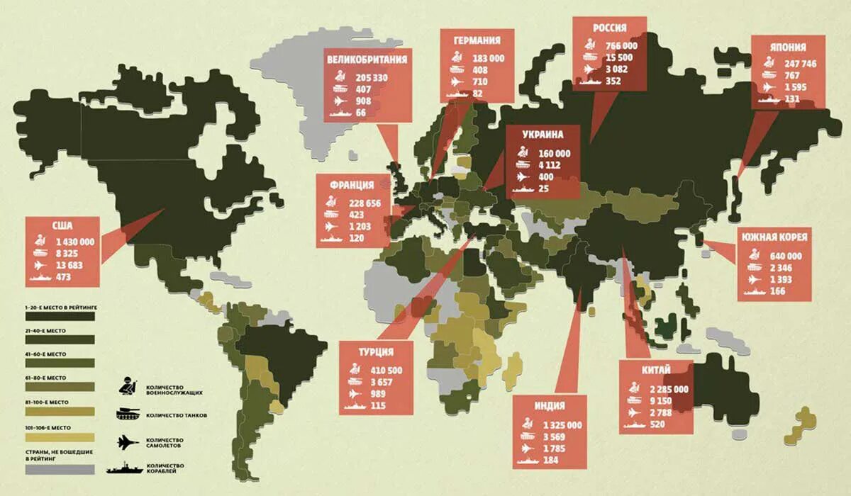 Страны по численности армии карта. Численность армии государств в мире. Рейтинг стран по военной мощи.