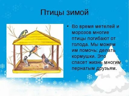 Как помочь птицам в зимнее время стенгазета