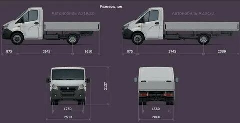 Кабина некст размеры