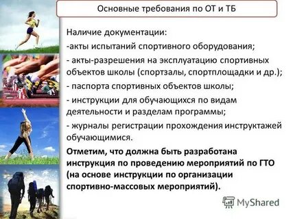 Требования к объектам спорта