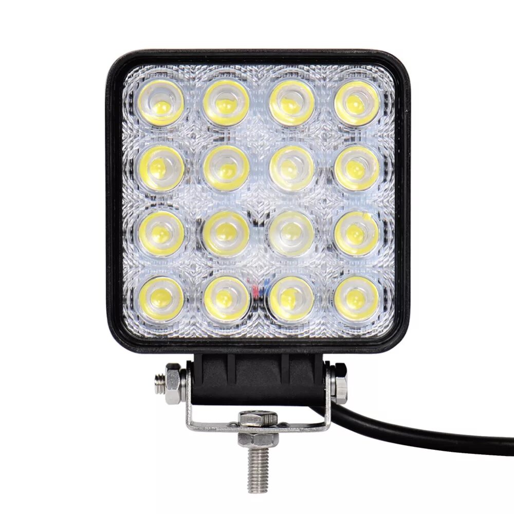 Фара рабочего света led. Светодиодный прожектор 48w 12v/24v led автоторг. фара 48w16 led светодиодная. фара светодиодная 48w. светодиодная фара 48w 16 led 12/24v.