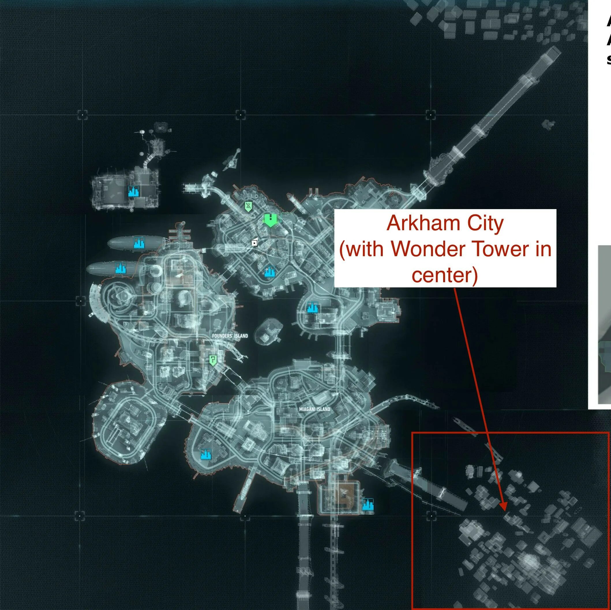 Карта бэтмена аркхем. Batman Arkham Knight Map City. Карта Бэтмен Аркхем Сити. Карта Готэма в Batman Arkham. Карта Готэм Сити Бэтмен Аркхем.