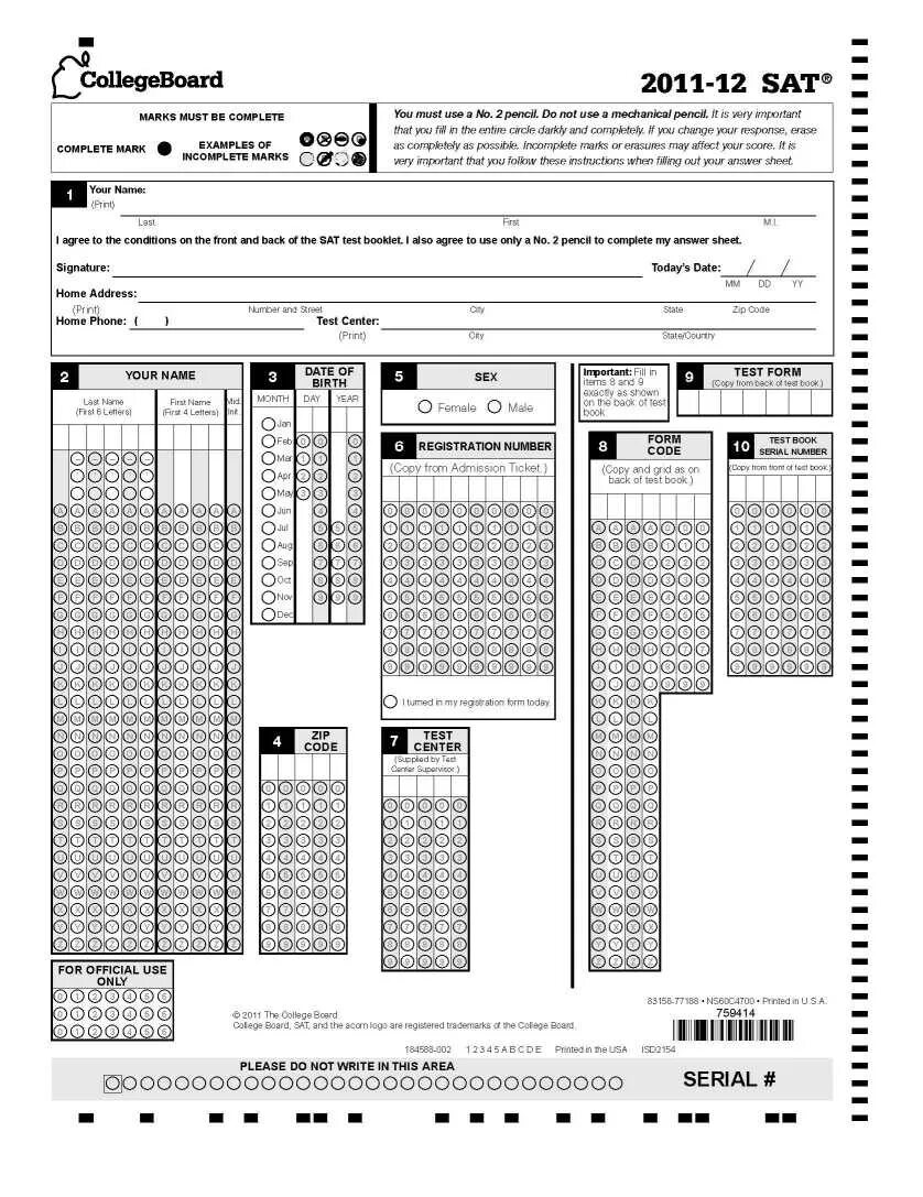 Бланки sat. Тест sat. Sat Test Sheet. Sat Math answer Sheet.