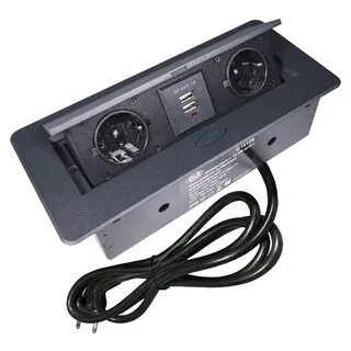 Встраиваемая выдвижная розетка с usb