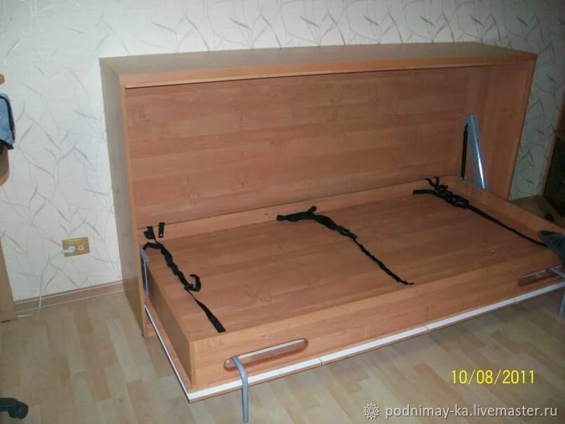 Сделать кровать подъемной. Шкаф-кровать STUDIOFLAT 180 X 200 см. Складная кровать в стену. Откидная кровать горизонтальная. Складная кровать шкаф.