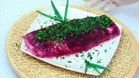 Шуба с зеленым луком