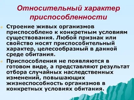 Относительное приспособление