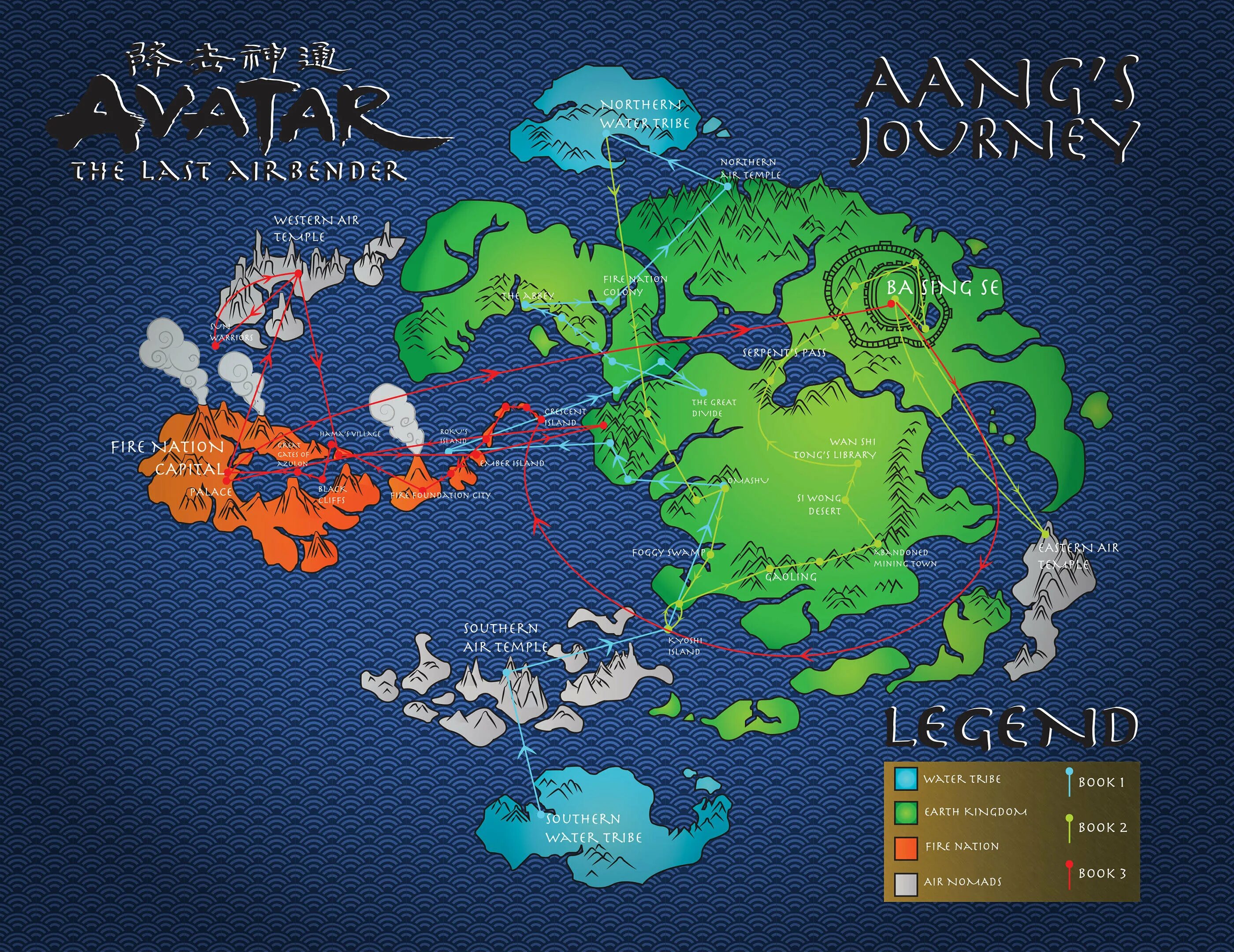Карта и ее легенда. Карта Вселенной аватара Аанга.