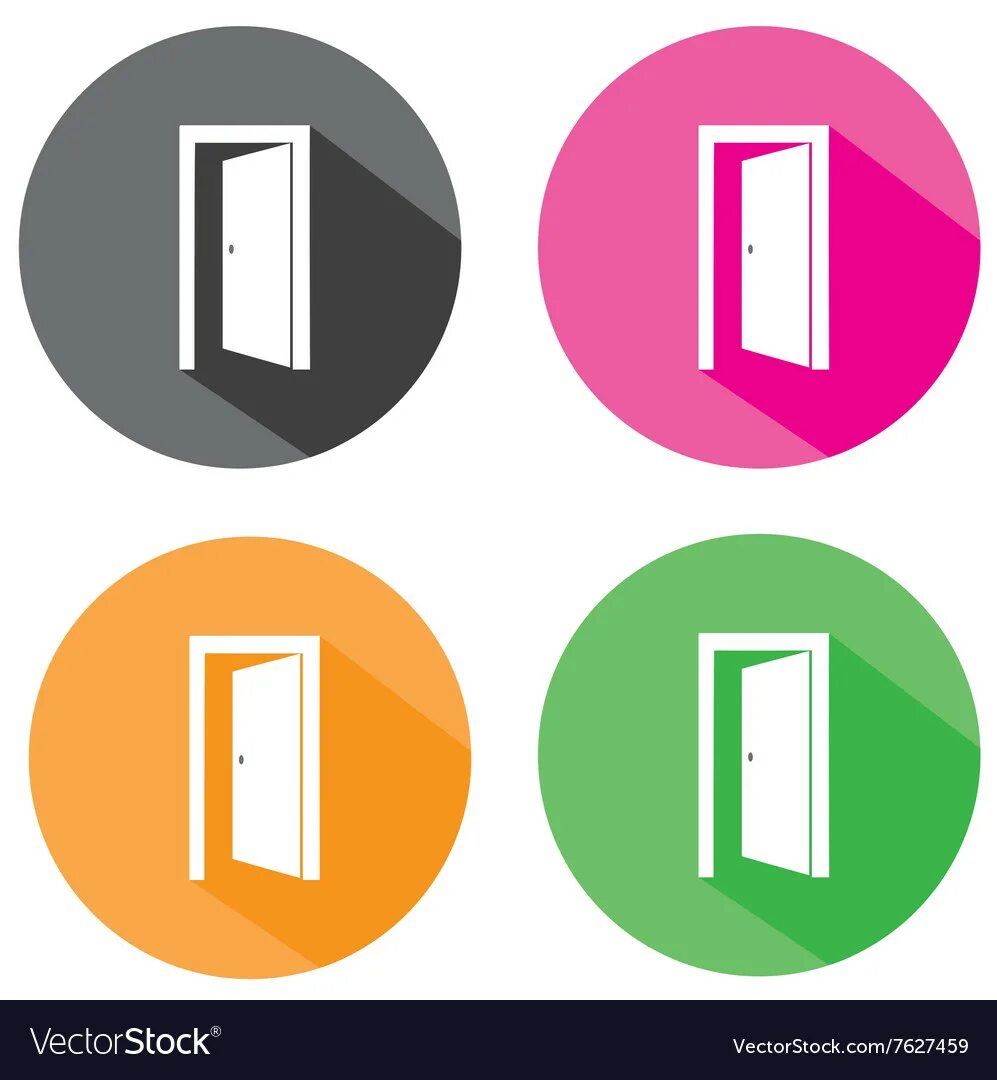 Open flat. Дверь флэт иконка. Opened Door in Flat. Circle open Door vector. Open Door icon Blue.