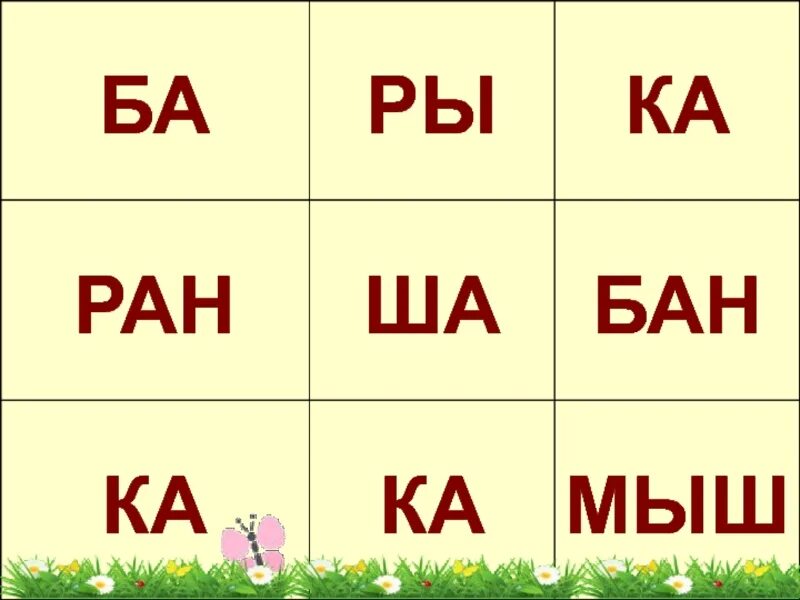 Ка бан. Слог ба. Слог ка. Слоговая таблица для 1 класса. Чтение слогов ба ва.