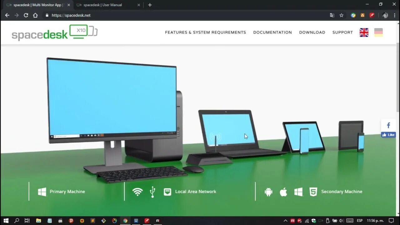 Spacedesk как подключить ноутбук к пк Как можно подключить ноутбук к компьютеру