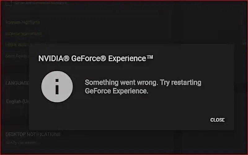 Something went wrong try rebooting