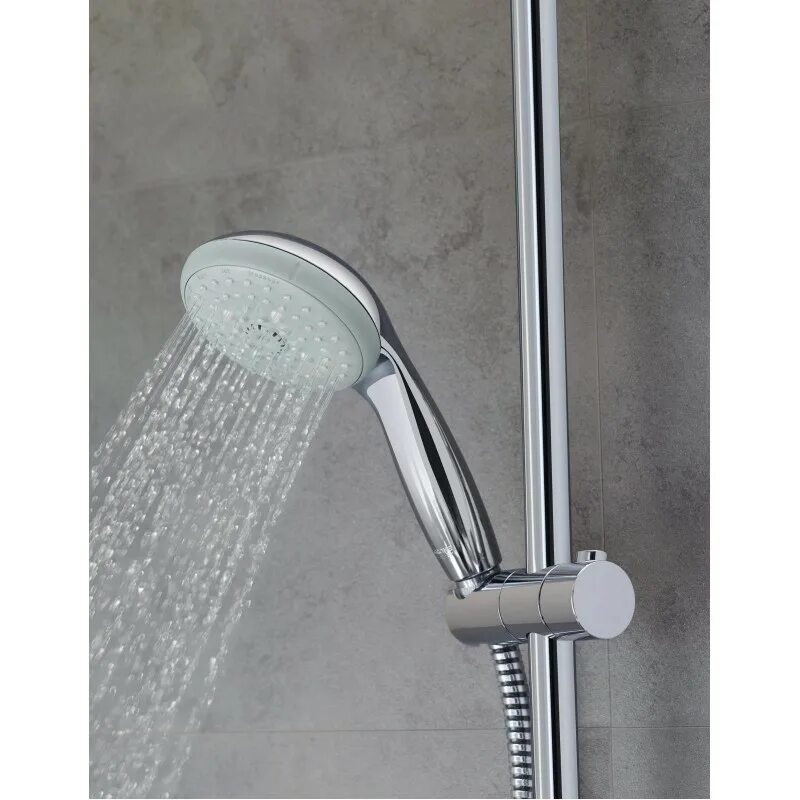 Душевая стойка Grohe New Tempesta хром 27389002. Душевая система Grohe New Tempesta 200 (без смесителя), хром (27389002). Душевая система Grohe New Tempesta 200. Душевая система Grohe New Tempesta Cosmopolitan 200.