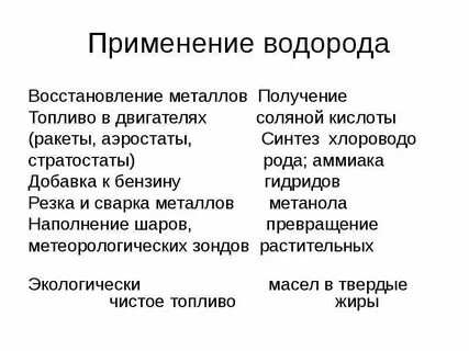 Восстановление водородом