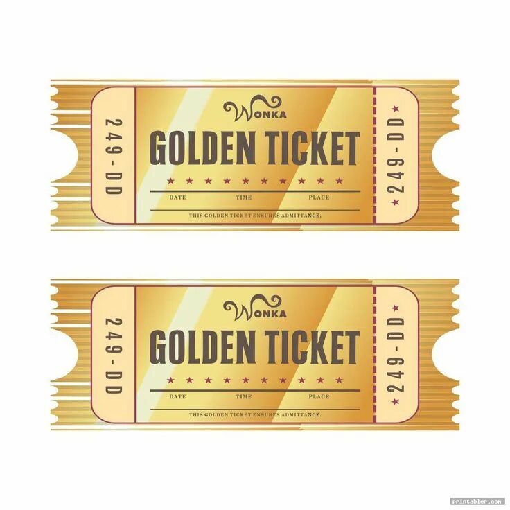 Сколько золотых билетов. Шоколад Wonka Golden ticket. Золотой билет.