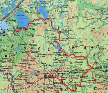 Карта валдайской возвышенности ркка
