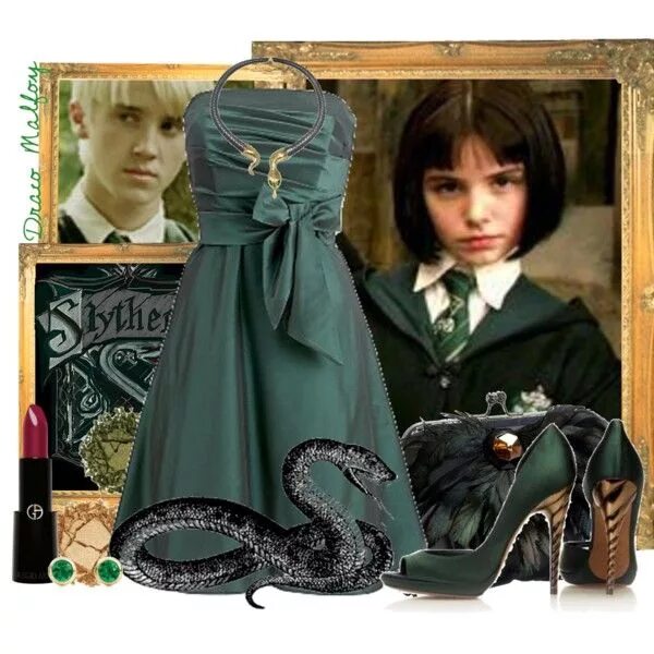 Гарри поттер слизерин мода. Кукла слизерина. Платье пэнси паркинсон. Пэнси паркинсон на святочном балу. Кукла слизерина.